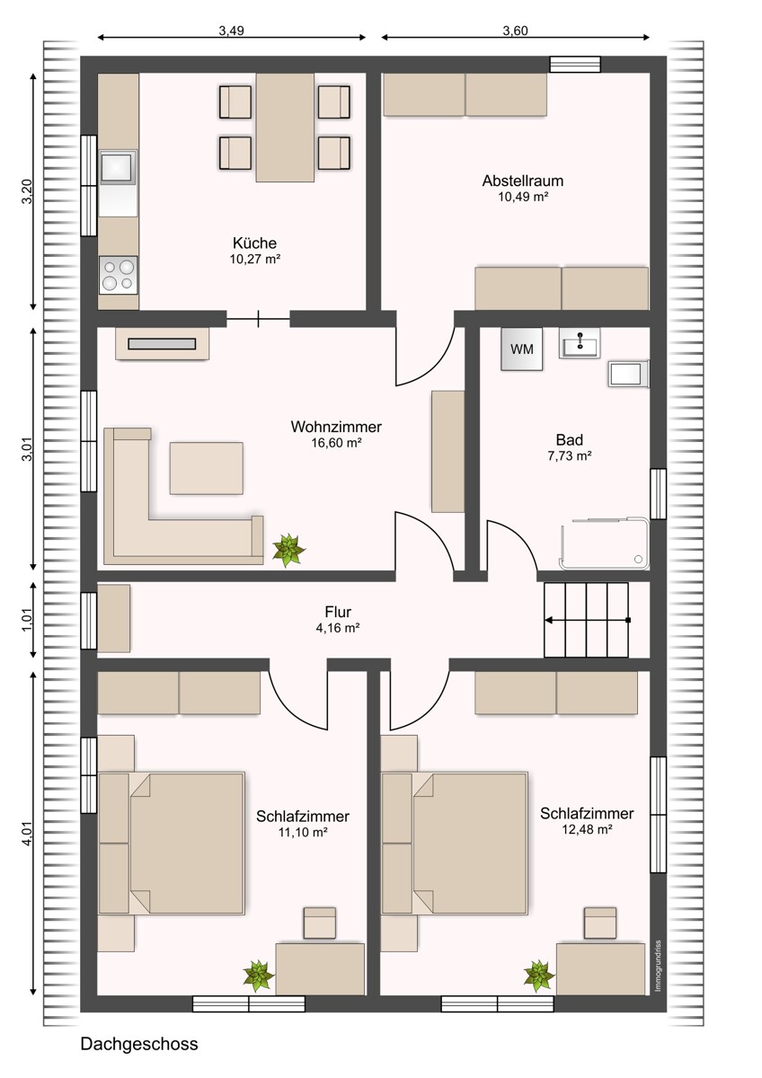 Dachgeschoss Zweifamilienhaus Moormerland