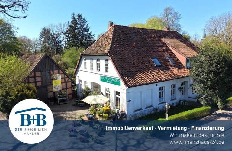 Stra�enansicht Harpstedt Haus Exklusives Wohn- und Gesch�ftshaus mit Charakter und Entwicklungspotenzial im Erholungsort Harpstedt.