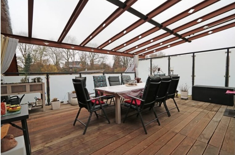 �berdachte Dachterrasse Maisonettewohnung Goldenstedt