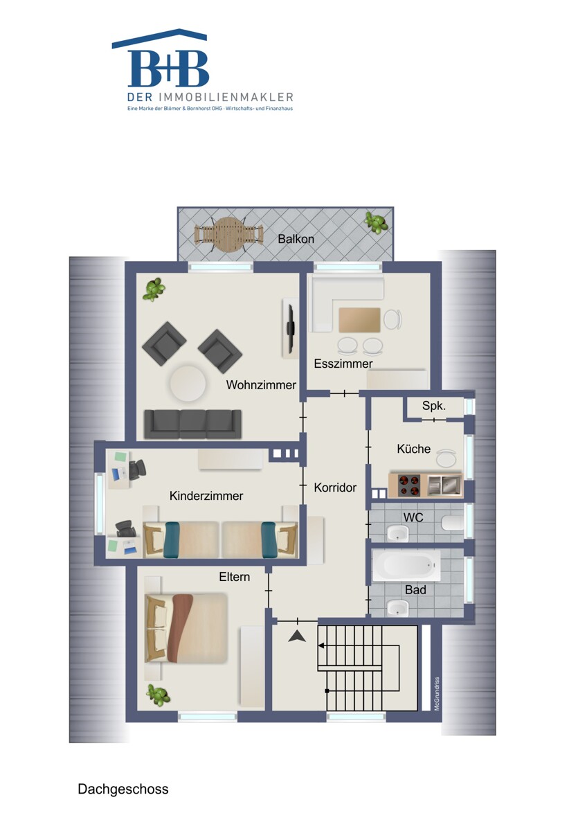 Grundriss DG Zweifamilienhaus Hiddenhausen / Oetinghausen