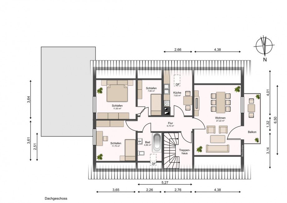 Dachgeschoss Zweifamilienhaus Barnstorf / Walsen