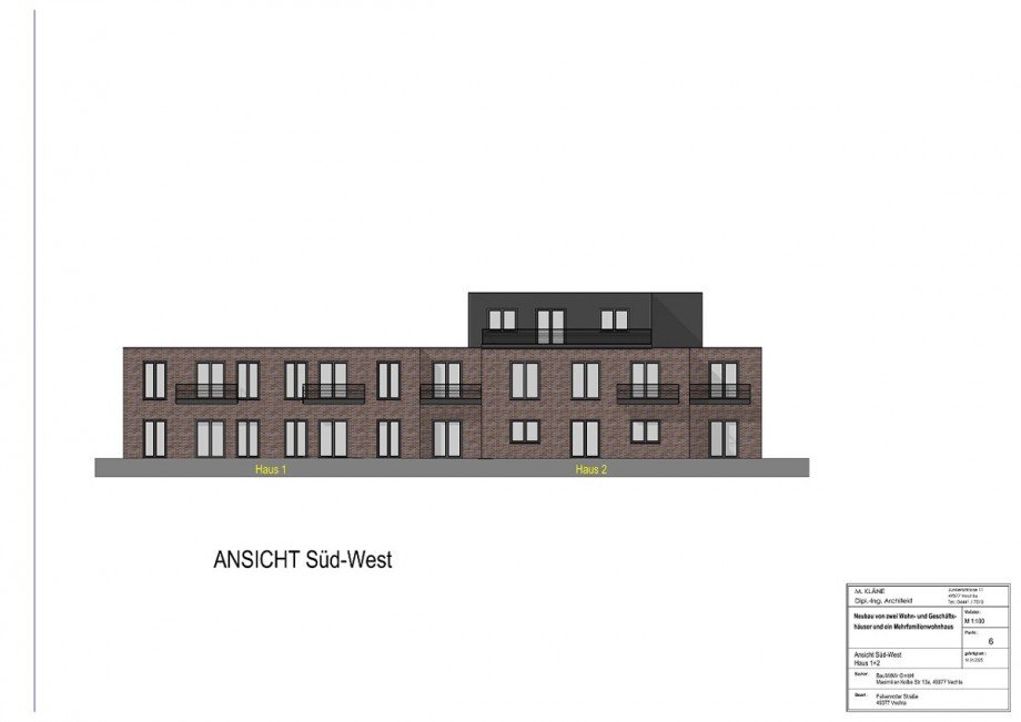 Ansicht S�d-West Haus Vechta