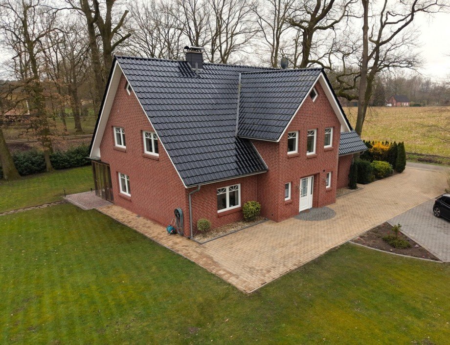 Luftaufnahme Zweifamilienhaus Bakum / Hausstette