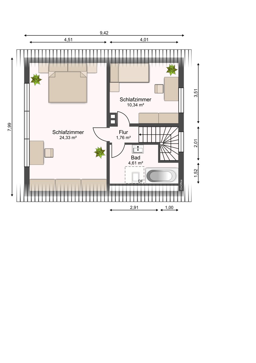 Dachgeschoss Einfamilienhaus Gro� Ippener / Annen