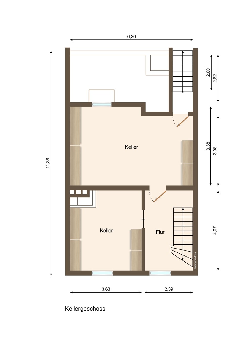 Kellergeschoss Reihenmittelhaus Barnstorf