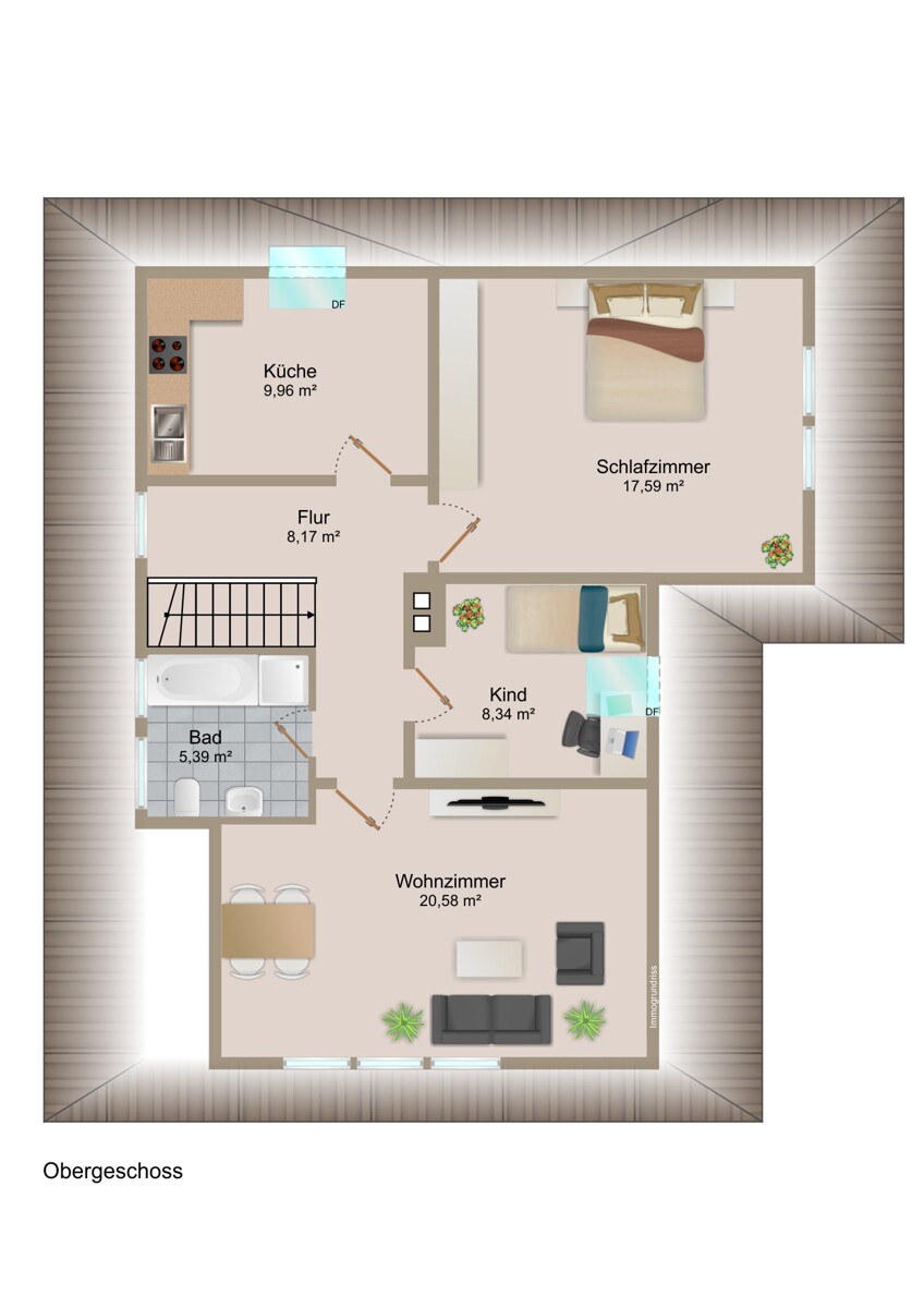 Grundriss Dachgeschosswohnung Twistringen