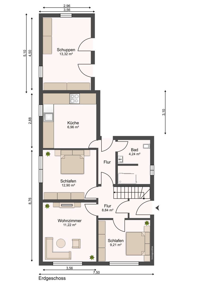 Erdgeschoss Zweifamilienhaus Moormerland