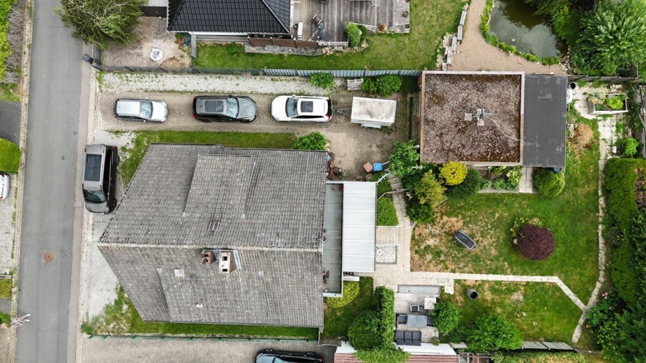 Luftaufnahme Draufsicht Zweifamilienhaus Hiddenhausen / Oetinghausen