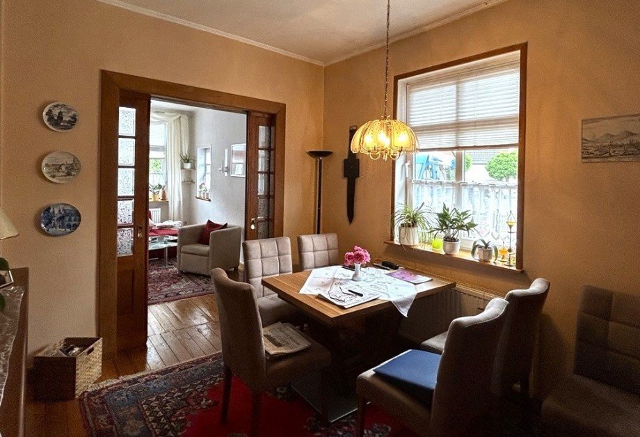 Whg 1: Esszimmer mit Blick in das Wohnzimmer Mehrfamilienhaus Diepholz