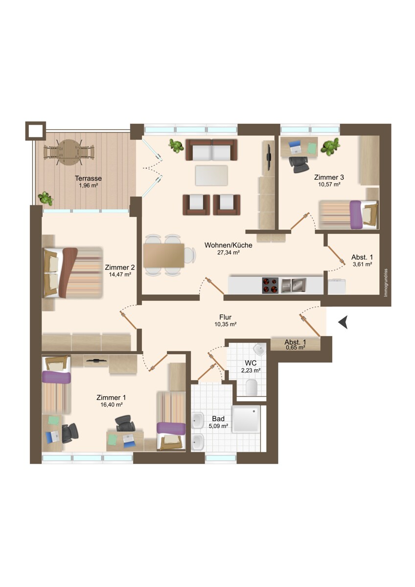 _Grundriss Erdgeschosswohnung Vechta