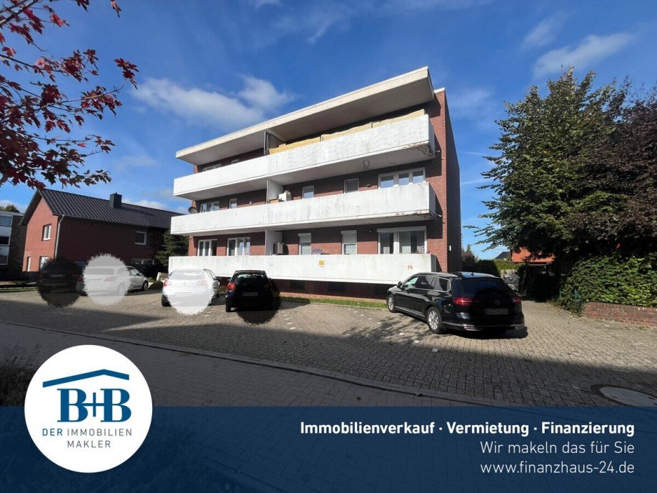 Ansicht S�d Gesamtgeb�ude Etagenwohnung Vechta