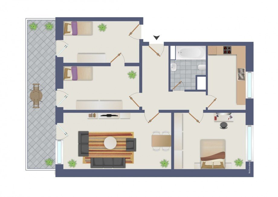 Grundriss Etagenwohnung Vechta