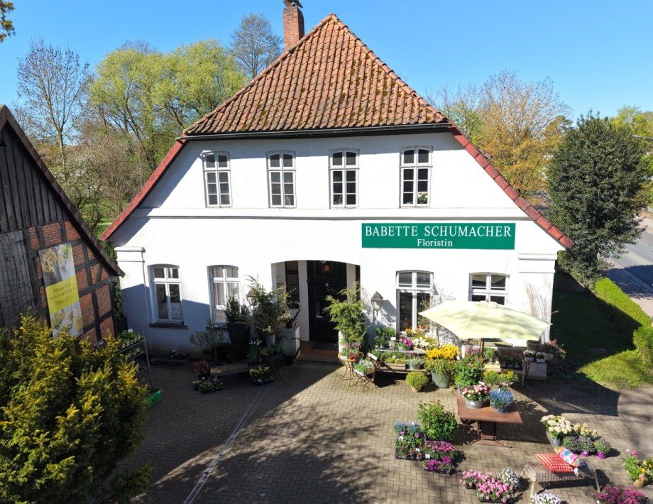 Stra�enansicht mit Drohne Haus Harpstedt