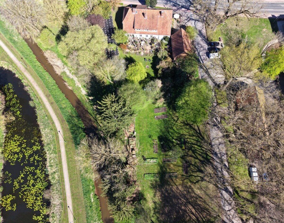 Objektansicht mit Drohne Haus Harpstedt