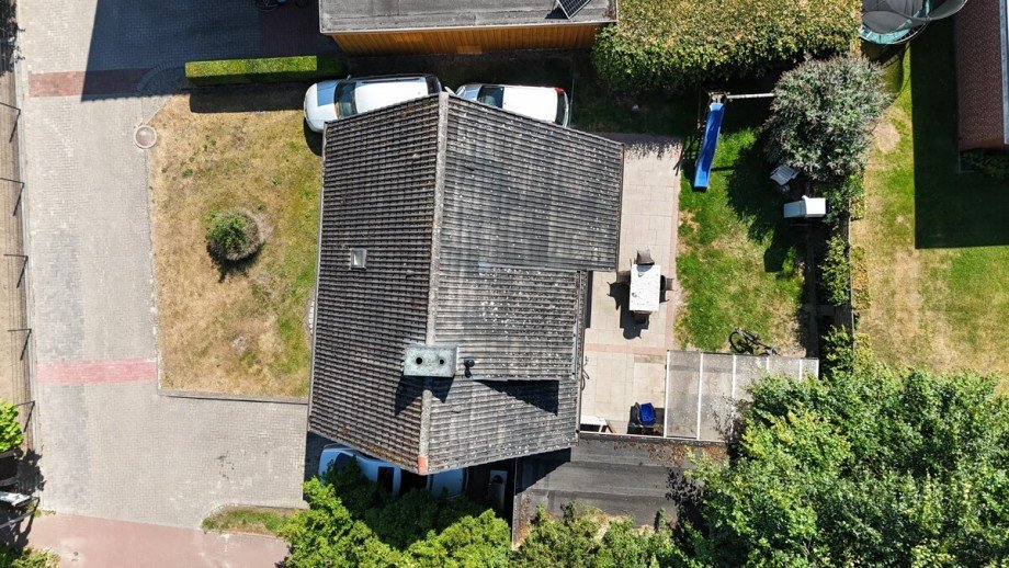 Luftaufnahem �bersicht Grundst�ckDraufsicht Einfamilienhaus Visbek